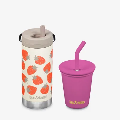 Kid's Sippy Cup and Wide Water Bottle Set